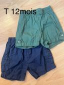 Lot de short T 12mois