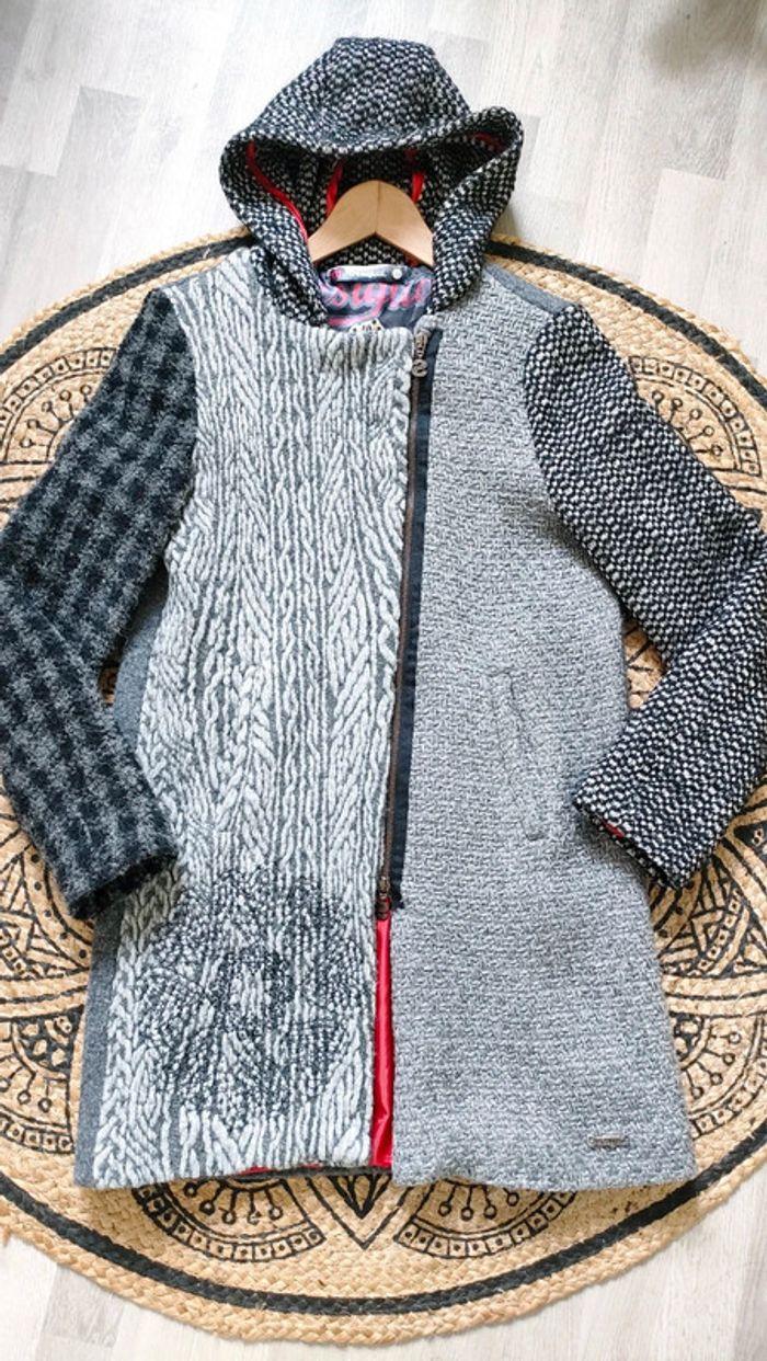 Manteau Desigual gris taille 40 - photo numéro 1