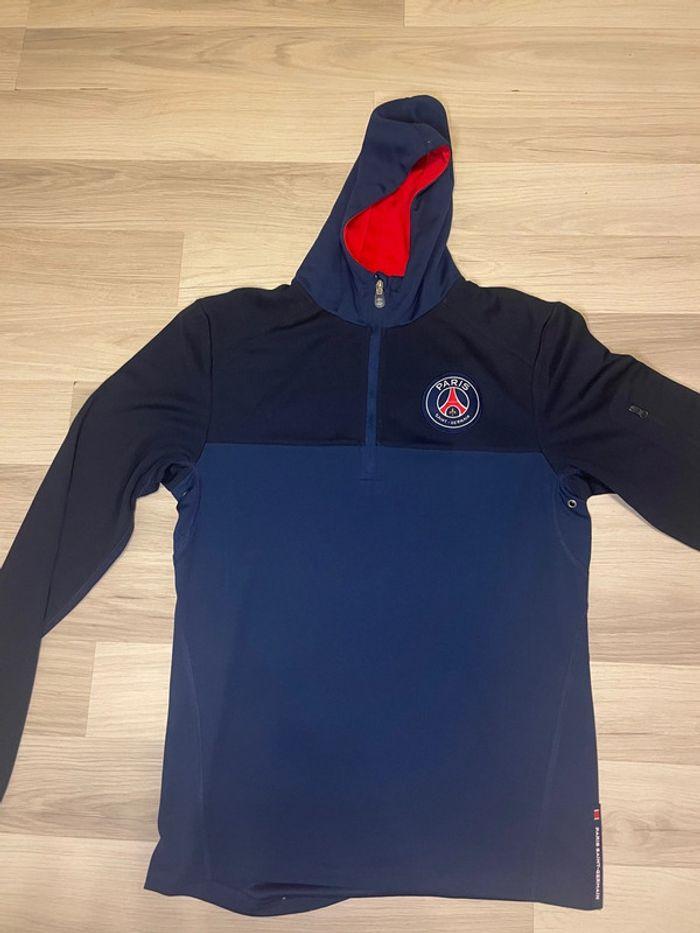 Pull à capuche zipée psg - photo numéro 1