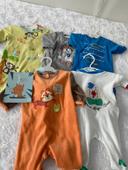 Lot de 5 pyjamas garcon bleu gris blanc Disney tbe 3 mois