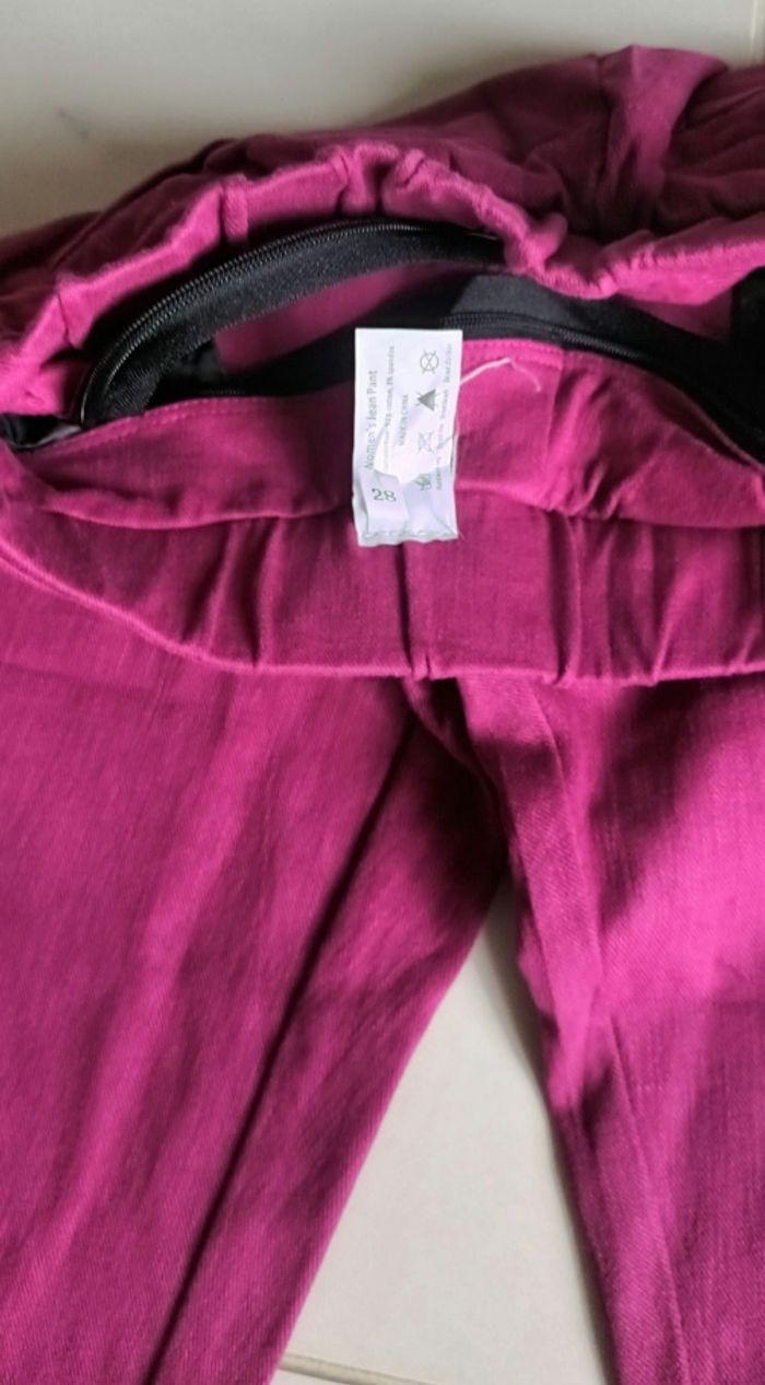 Pantalon coton fuschia femme T38 - photo numéro 2