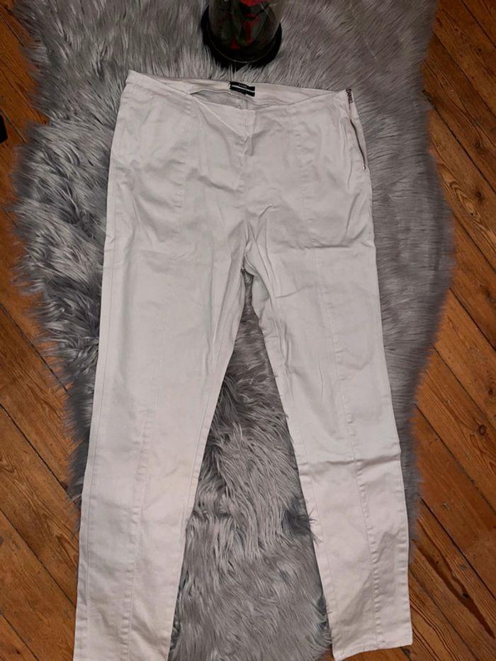 Pantalon droit blanc cassé - photo numéro 2