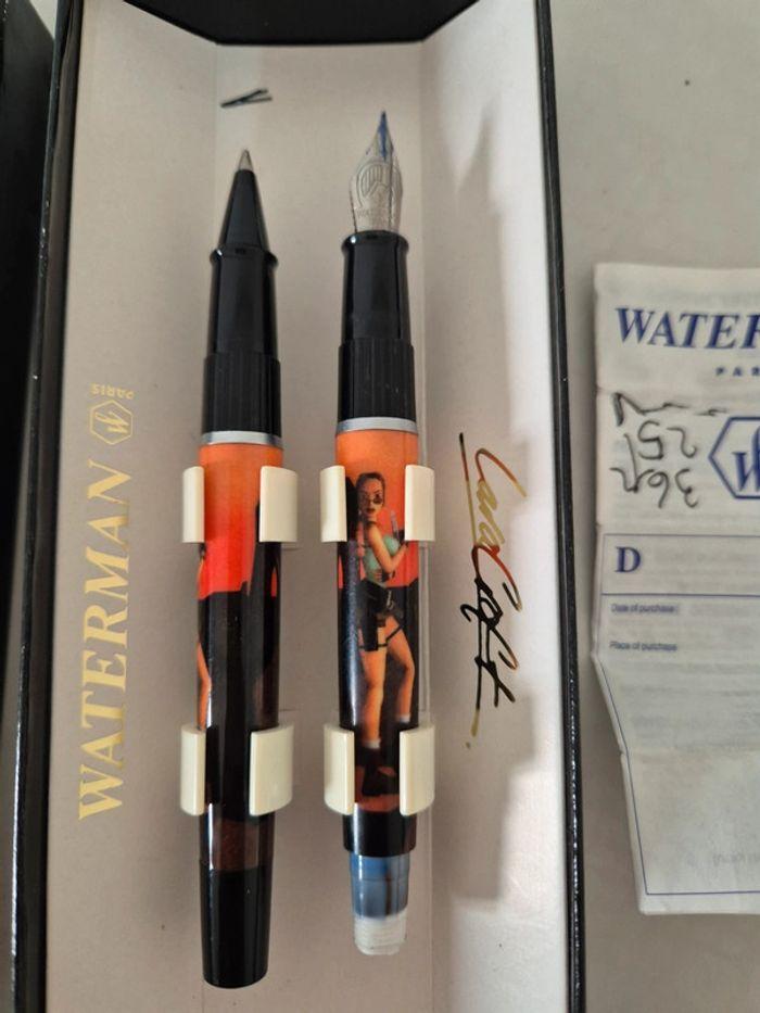 Waterman tomb raider Lara Croft Stylo duo Plume et Roller 1999 Rare - photo numéro 4