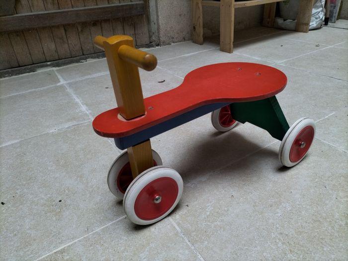 Porteur Tricycle vintage en bois - photo numéro 2