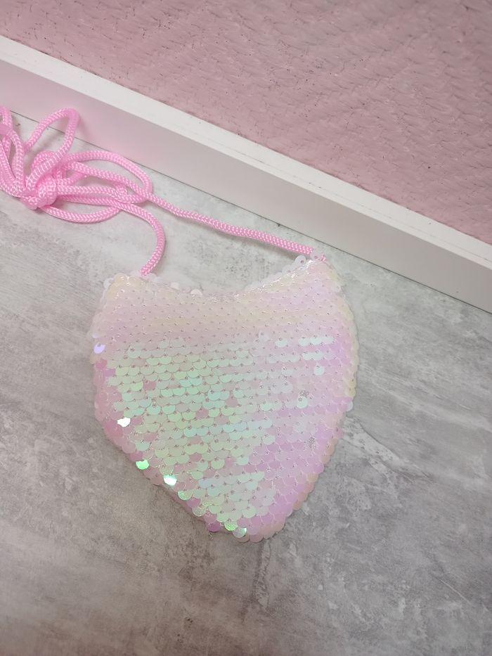 Petit Sac à sequins coeur - photo numéro 2