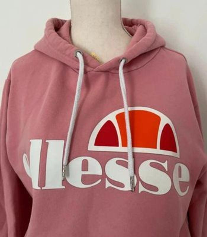 Pull à capuche Ellesse rose taille XS/34 - photo numéro 3