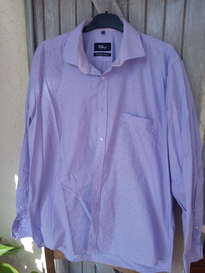 chemise violet clair à rayures XL - photo numéro 1