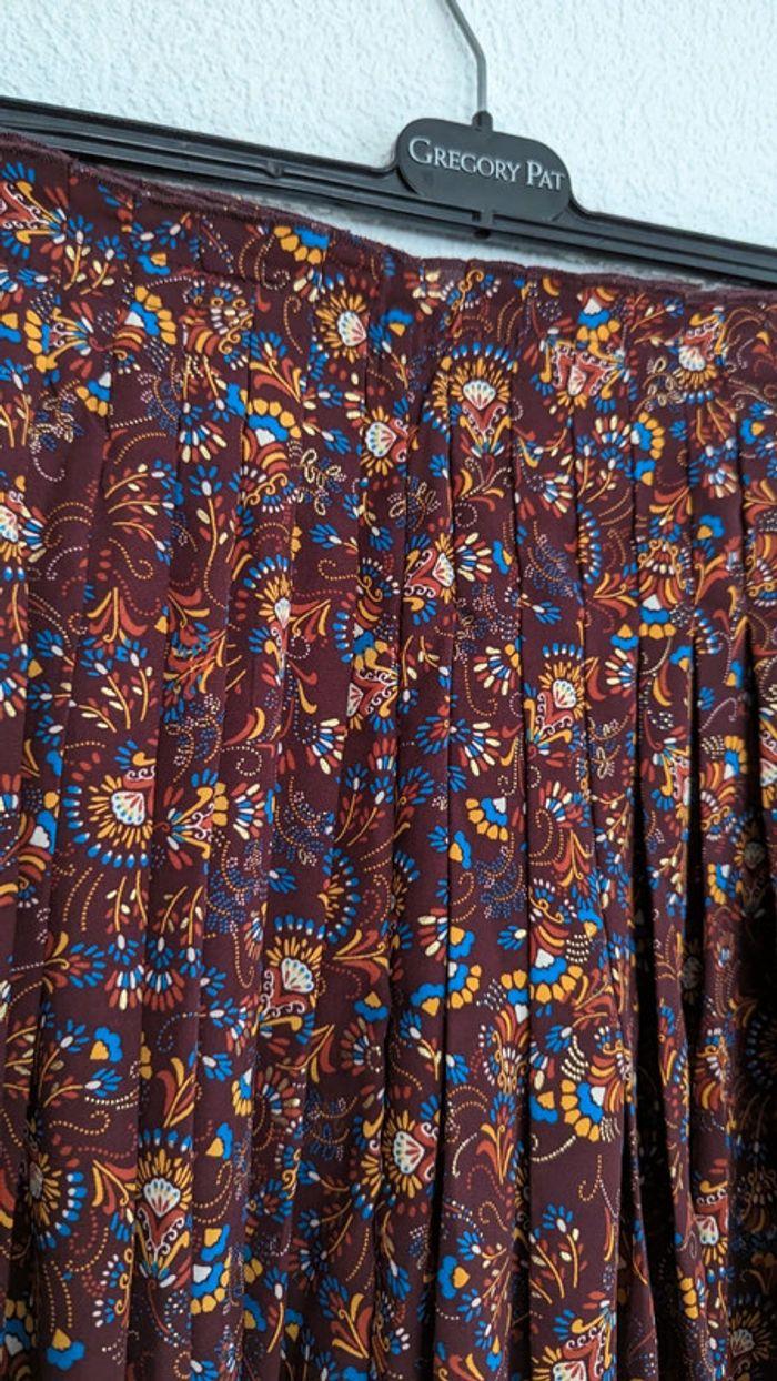 Jupe bordeaux motifs ethniques - photo numéro 2