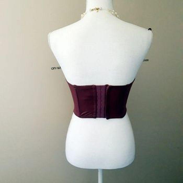 Lingerie bustier corset satin et dentelle prune Les dessous d’ Angel - photo numéro 9