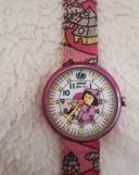 Montre bracelet rose flik flak swatch unicef vintage  pour enfant