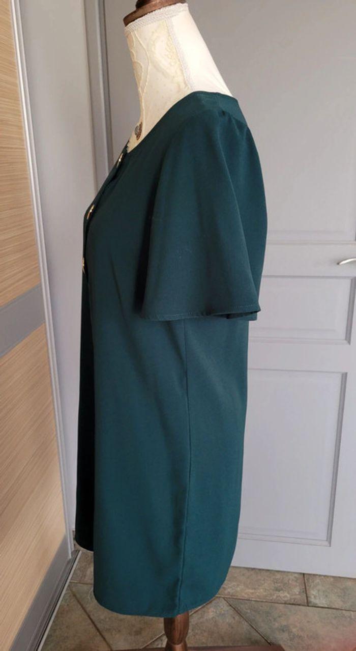 Robe manches courtes verte sapin Camaïeu taille M - photo numéro 4