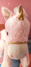 Grosse peluche licorne