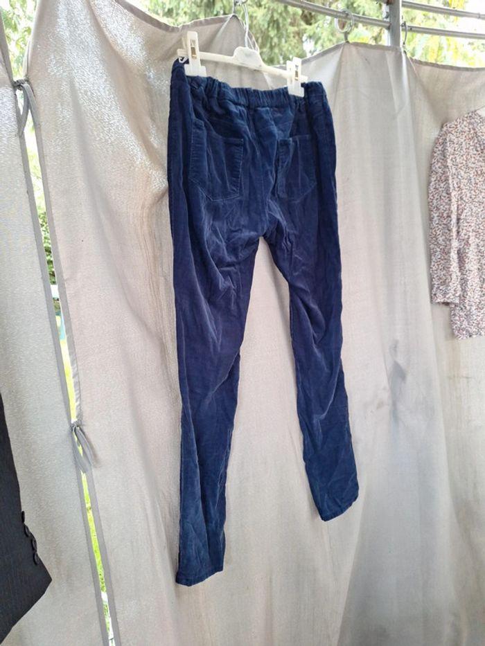 Pantalon velours bleu 38/40 - photo numéro 3