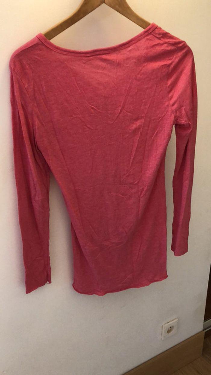 Tee shirt à manches longues rose taille XL/XXL - photo numéro 5