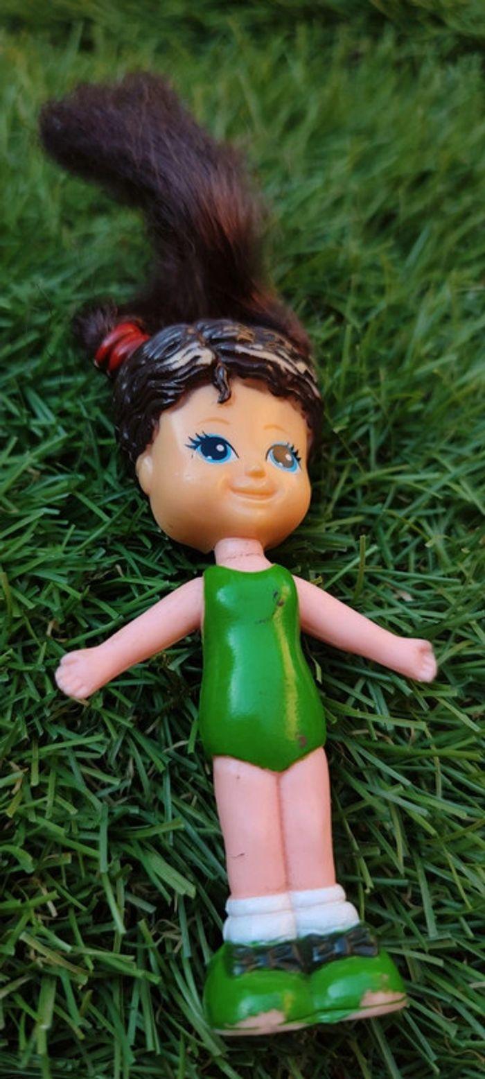 Poupée brune maillot bain vert green 80 cheveux hair  chap me mei doll figurine - photo numéro 6