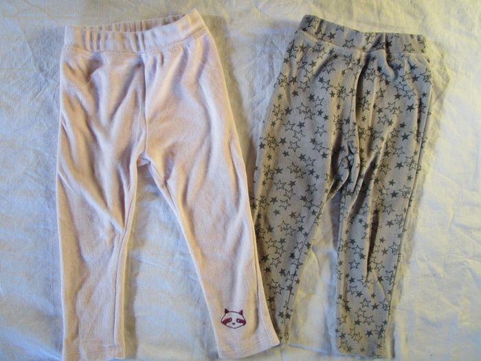 Lot de 2 bas de jogging/jeggins polaire TBE 24 mois