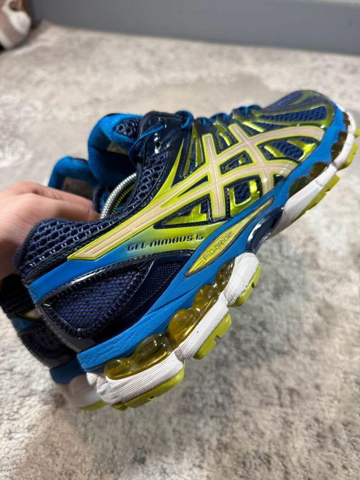 Asics Gel Nimbus 15 Blue & Green Running - photo numéro 8