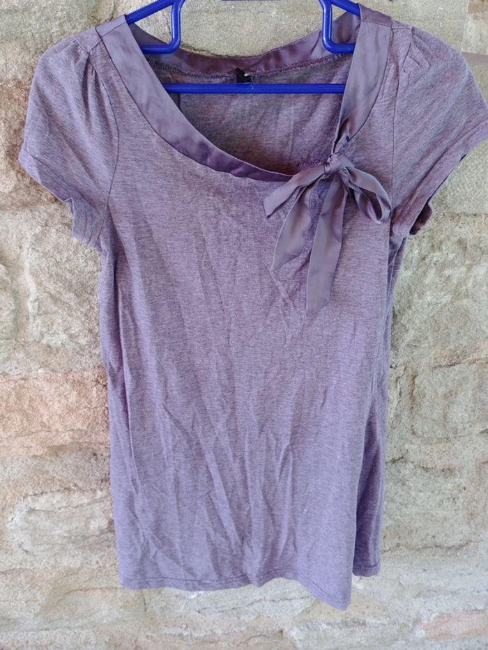 T-shirt mauve - photo numéro 1