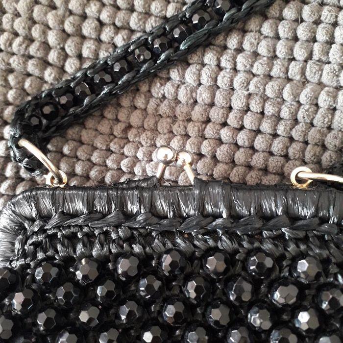 Minaudière vintage perles noires - photo numéro 6