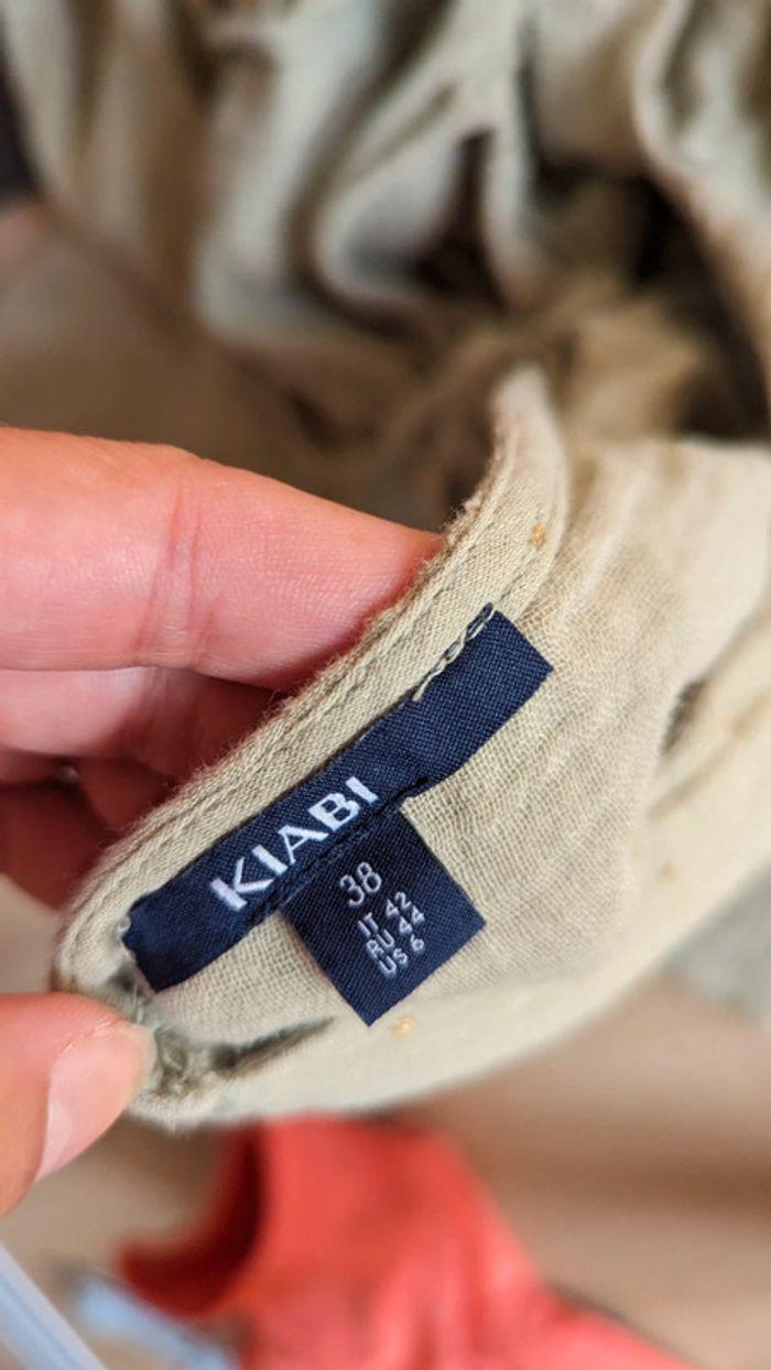 Combinaison combi short Kiabi taille 38 kaki a nouer dos nu - photo numéro 7