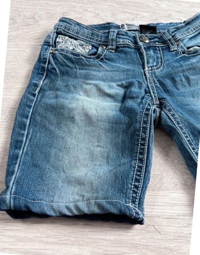 🩳 Short vintage brodé en jean  Bleu Taille XXS 🩳 - photo numéro 15