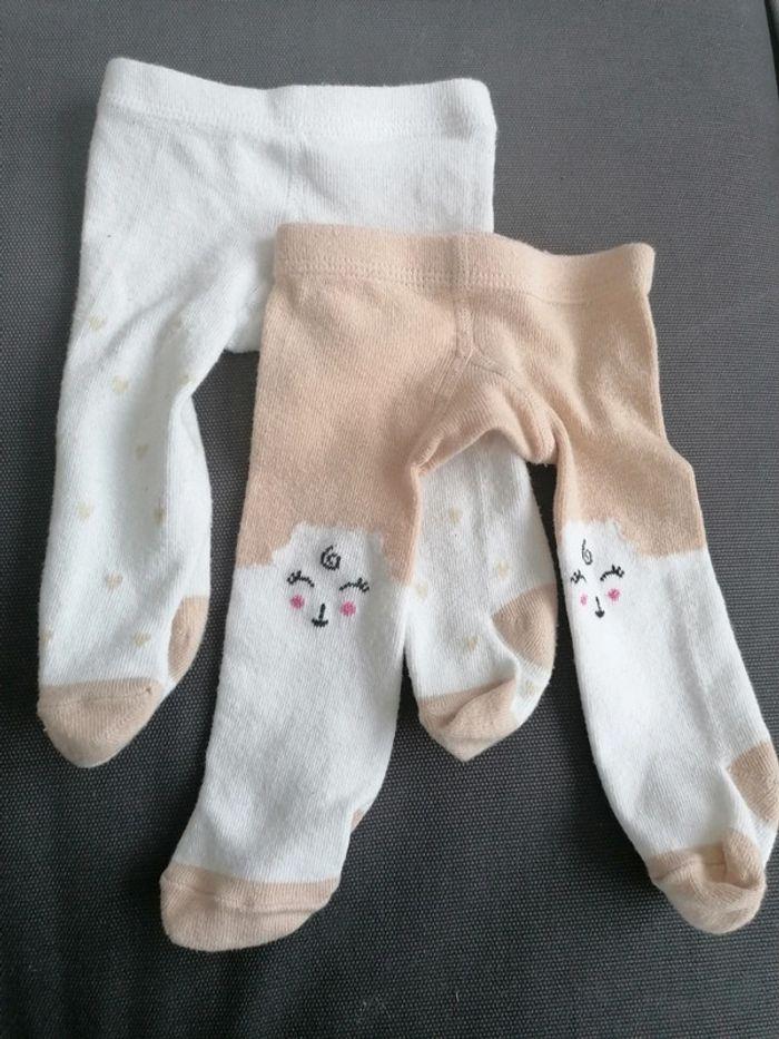 Lot de 2 collant bébé fille cœur eur 14 - photo numéro 1