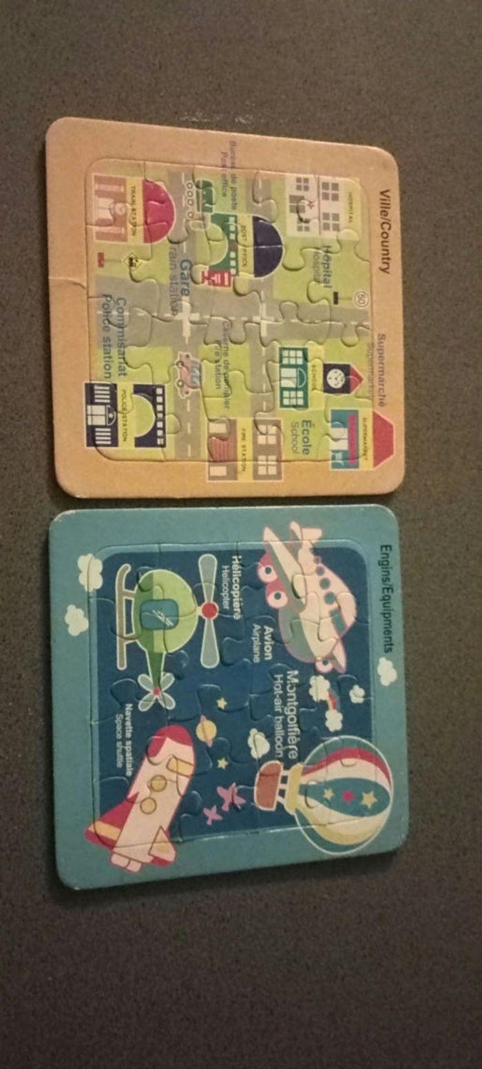 Lot de 2 petits puzzles