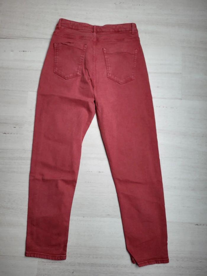 Pantalon MOM rouge/corail - Taille 38 - photo numéro 2