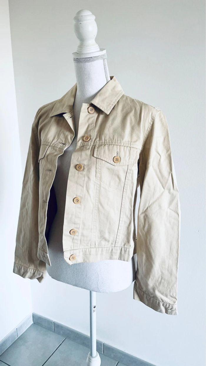 Veste en jean beige Max Mara Weekend - photo numéro 3