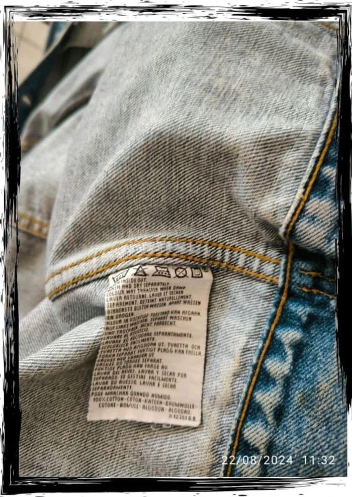 Veste en jeans  bleu clair Levi's vintage taille xxl - photo numéro 9