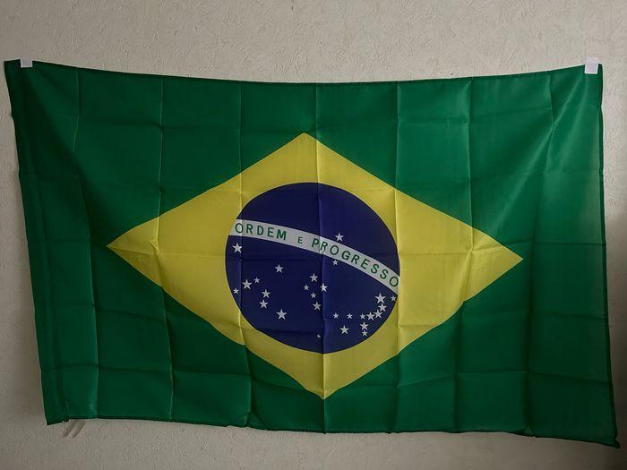 Grand drapeau Brésil 90x150cm NEUF 🇧🇷