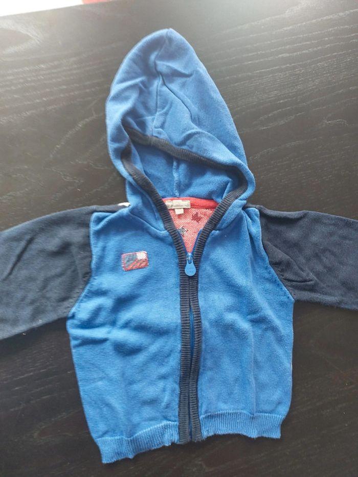 Gilet  zippé à capuche drapeau 18 mois - photo numéro 2