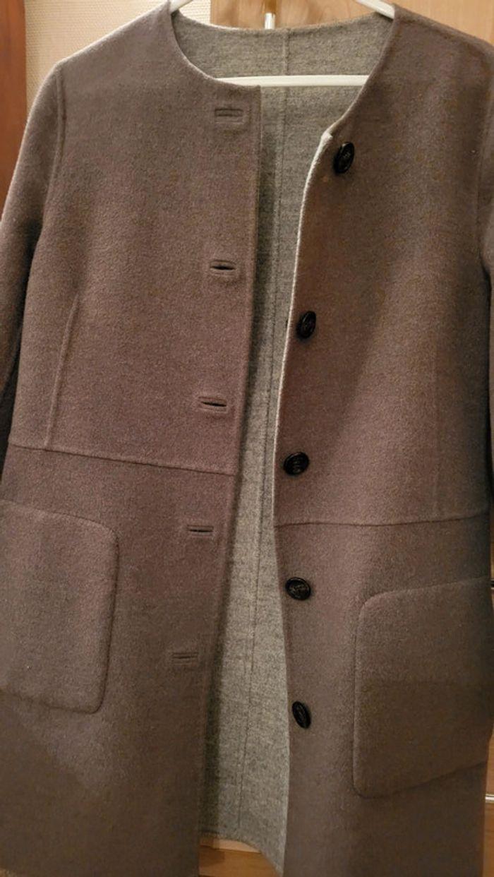 Manteau long marron gris - photo numéro 2