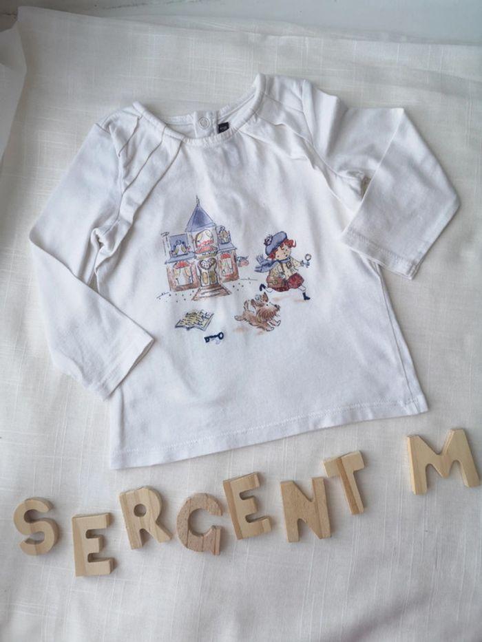 T-shirt manches longues blanc, Sergent Major, 18 mois - photo numéro 1