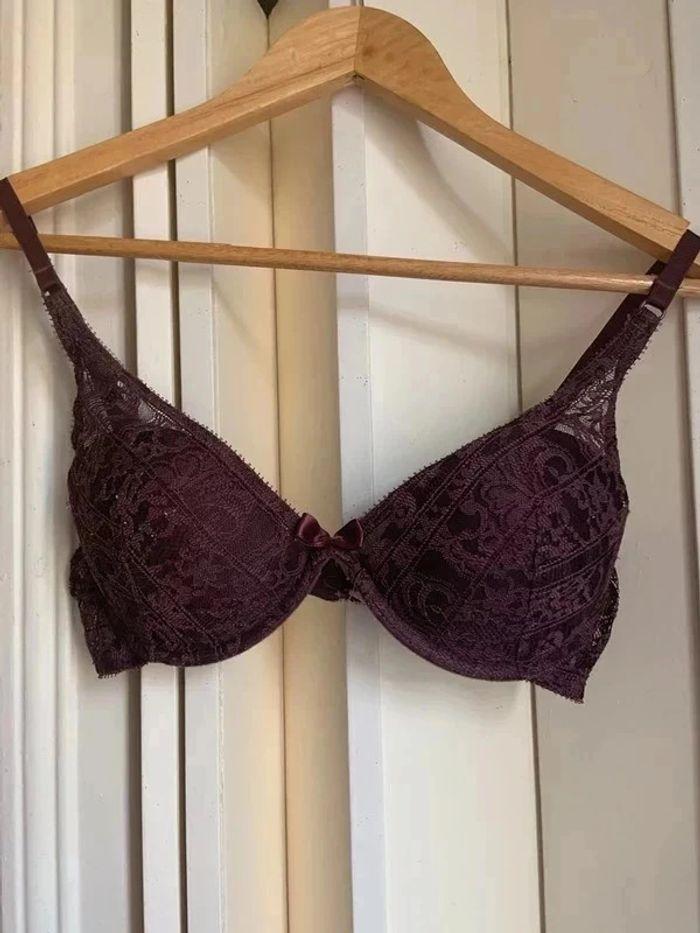 Soutien-gorge bordeaux Etam 95C - photo numéro 1