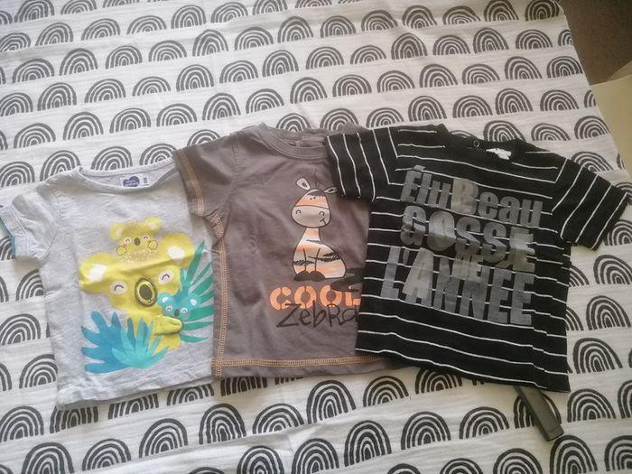 Lot de 3 T-shirts manches courtes. 6 mois. - photo numéro 1