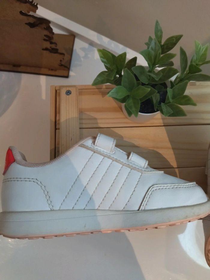 Baskets blanches à scratch Adidas 25 - photo numéro 5