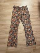 Jean vintage à fleurs pattes d’éléphant Jennyfer x Smiley taille S/36