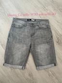 Bermuda short en jean noir gris effet délavé denim co taille W30 soit taille 40