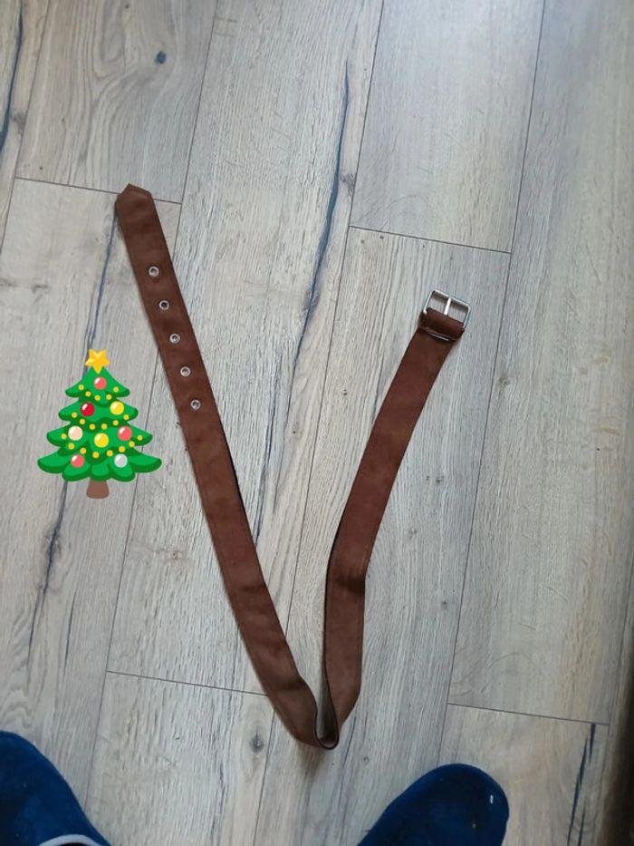 Ceinture marron effet daim 135cm - photo numéro 1