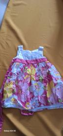 Robe bébé fille  à fleurs , 12 mois