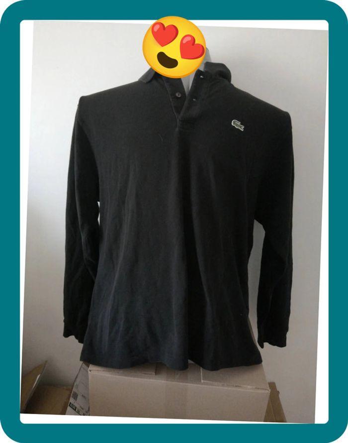 Polo lacoste noir taille xl - photo numéro 2