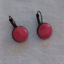 Boucles d'oreilles dormeuses   cabochon fimo