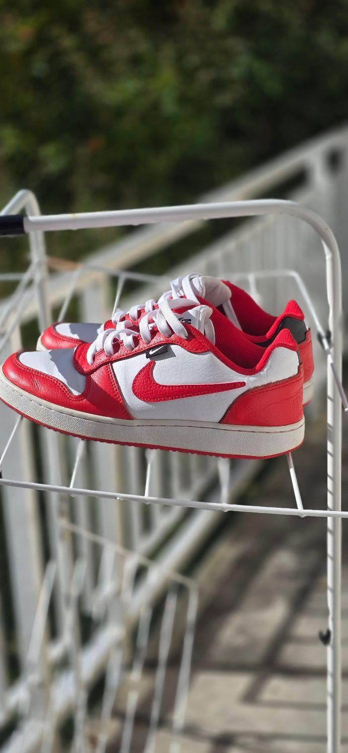 Nike ebernon Low premium white unversity red - photo numéro 1