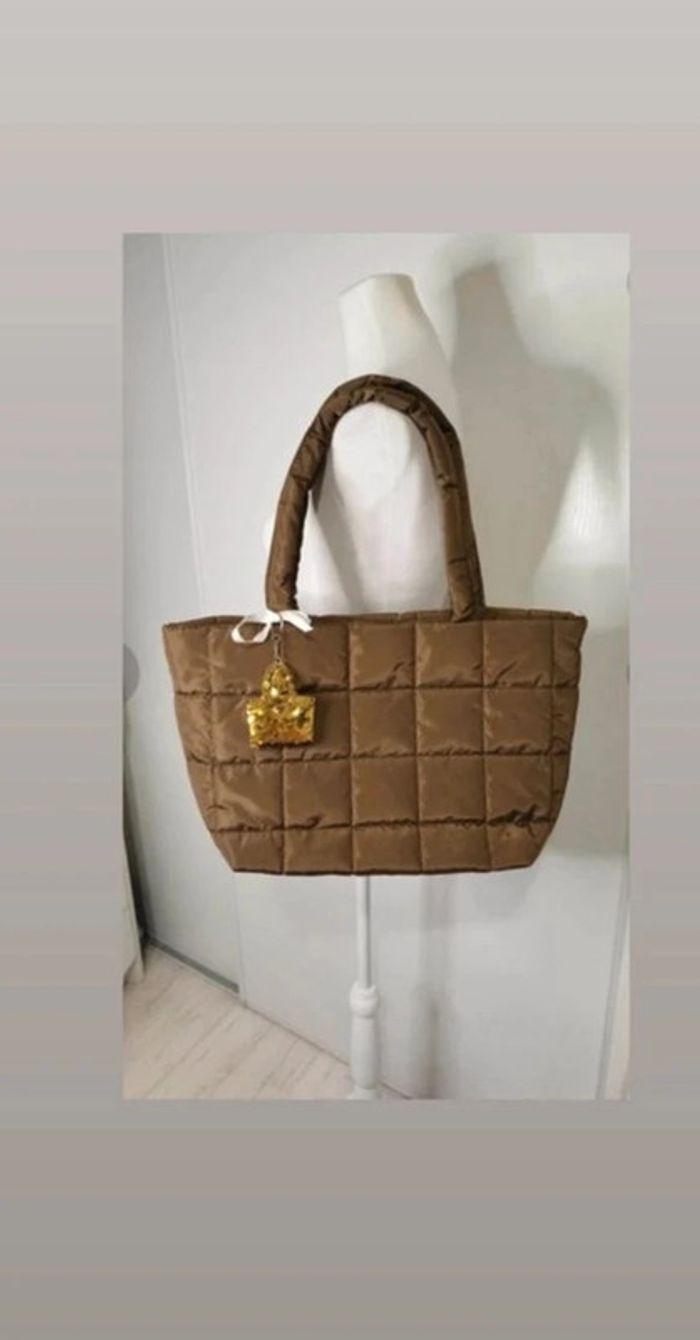 Sac a main fourre tout matelassé léger marron femme  🤎 - photo numéro 4