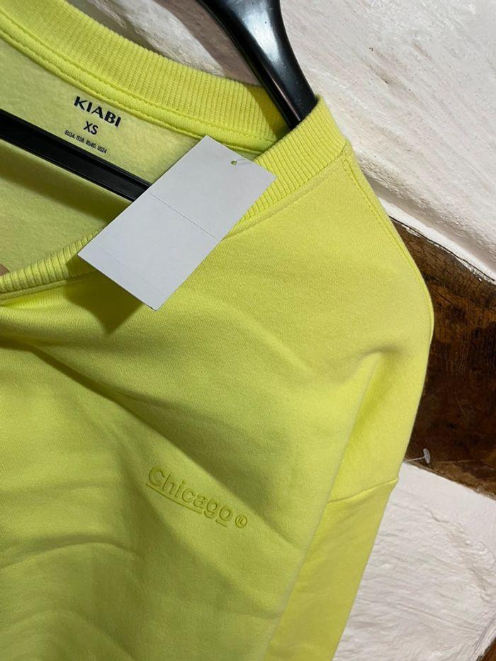 pull neuf jaune fluo - photo numéro 3