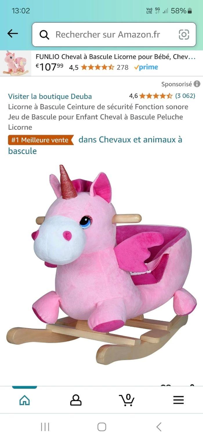 Licorne à bascule  sonore - photo numéro 2