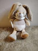 Doudou lapin longues oreilles un rêve de bébé 37 cm