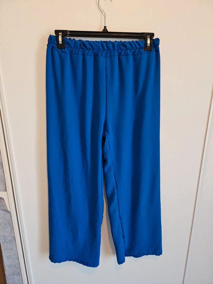 Pantalon bleu roi élastique femme - photo numéro 1