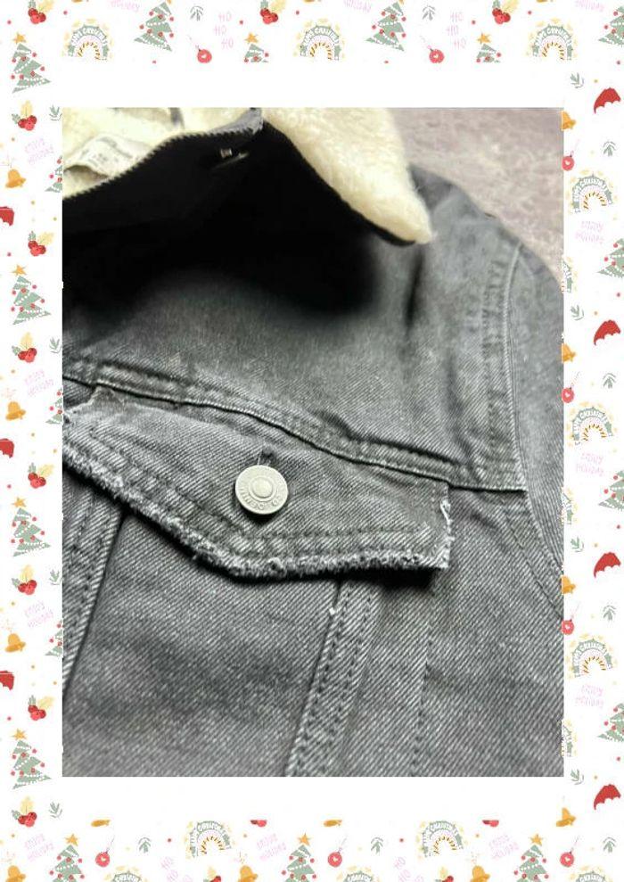 👕 Veste en jean avec doublure chaude Vintage Noir Taille L 👕 - photo numéro 12